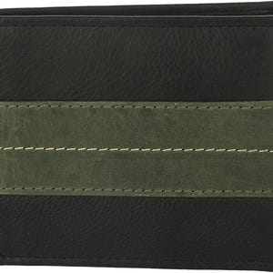 メンズ ブラック オリジナルレザー RFID ウォレット 6 カードスロット 2 - 本革 RFID ウォレット 安全な開閉 スタイリッシュで丈夫なウォレット