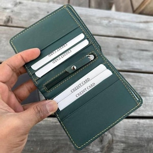 Cartera de cuero para hombre, Cartera para hombre, Cartera Spectrum, Cartera de cuero, Cartera delgada, Billetera de cuero para hombre, Cartera plegable