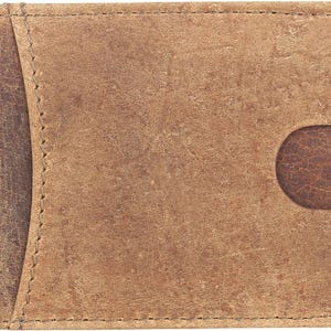 HINTZ Herren Echtleder Geldbörse aus Echtleder mit zwei Fächern Herren Braun Brieftasche, RFID, personalisiertes Weihnachtsgeschenk, Papa, Freund, Jubiläumsgeschenk