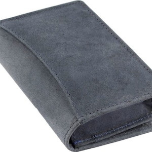 Tarjetero de piel auténtica premium HINTZ: elegante regalo de San Valentín para él y para ella. Cartera elegante y duradera para tarjetas. Perfecta para él.