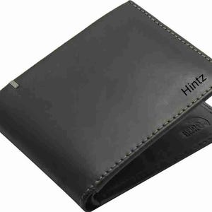 Cartera de cuero genuino RFID para hombre de Hintz - Regalos para él - Regalo de aniversario - Cartera personalizada - Regalo de San Valentín - Cuero personalizado -