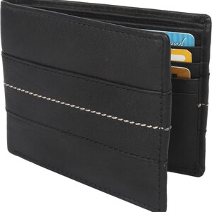HINTZ Echtleder Herren Geldbörse - Schwarz - Schlanke Brieftasche für Herren - Stilvoll & Langlebig