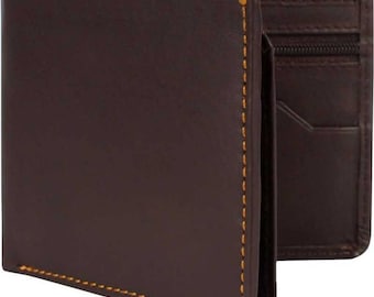 Men's Genuine Leather Wallet: RFID Protected, Round Zipper