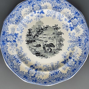 Davenport 1844Transferware-tallrik