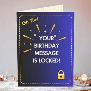 Birthday Escape Card Printable Escape Room Spiel Geburtstags-Spaß-Abenteuer-Karte Gefaltete Interaktive Geburtstagskarte Puzzle Grußkarte mit Hinweisen