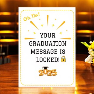 Une carte bien pensée pour la soirée de remise des diplômes d'un esprit curieux, carte de voeux pour salle d'évasion, carte de remise des diplômes de la promotion 2025 avec enveloppe, salle d'évasion