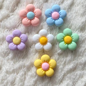 21mm Kids Baby Cute Colorful Mixed Flowers Shank Sewing Crochet Buttons Children DIY Deco Clothing Accessories Sewing and Kids Craft Supply