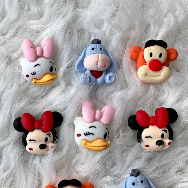 Kids Baby Lovely Resin Cartoon Mickey Tiger Daisy Donkey Shank Sewing Buttons, Cute Clothes Sewing Buttons Supply, Craft Buttons