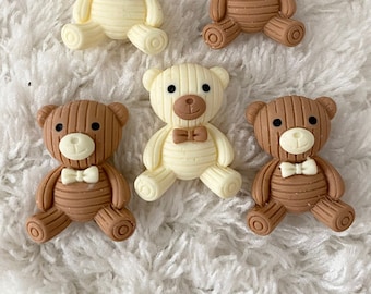 17mm Kids Baby Cute Resin White Brown Bear Shank Sewing Buttons, Children Clothes Buttons, Diy Clothes Jacket Accessories Sewing Supply