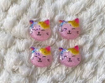 17mm Kids Baby Cute Shinny Rainbow  Cat Shank Sewing Buttons, Children Jacket Clothing Accessories, Sewing and Kids Craft Supply DIY Project