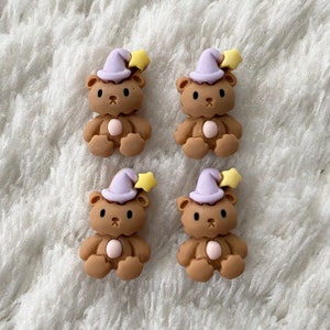 19mm niños bebé lindo mini oso de dibujos animados con botones de costura de vástago de sombrero, accesorios de ropa de chaqueta de blusa para niños, suministro de costura de suministro de artesanía