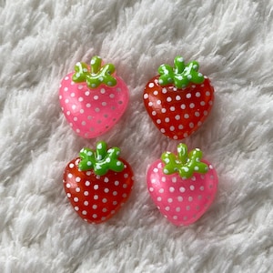 18mm Kids Baby Cute Pink Red Strawberry Shank Sewing Buttons, Unique Blouse Jacket Clothing Accessories Deco, Sewing Supply, Craft Supply