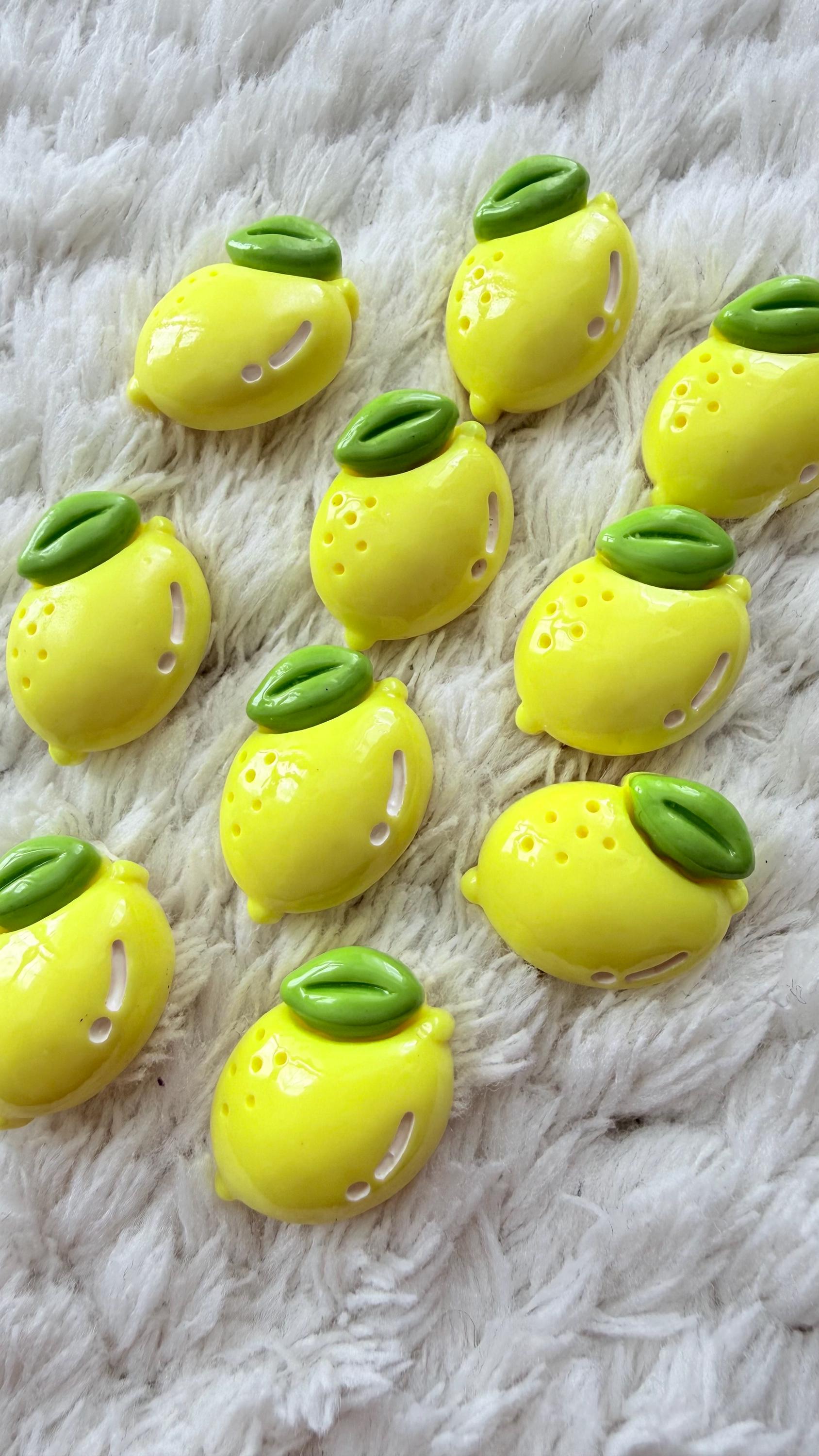 Kawaii Summer Yellow Lemon Fruit Shank Sewing Buttons DIY Crochet ...