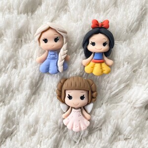 Botones de costura con forma de princesa de dibujos animados para niños, 24 mm, accesorios de ropa kawaii, suministros de costura y manualidades para niños