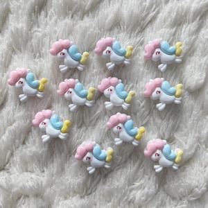 1CM Baby Girls Colorful Mini Cute Unicorn Fantasy Shank Sewing Buttons DIY Crochet Children Clothing Project Sewing and Kids Craft Supply