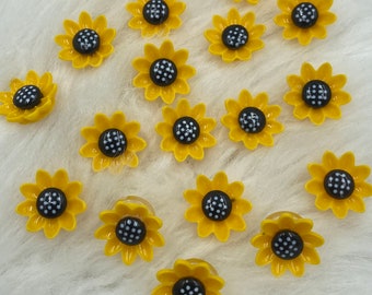 Femmes Enfants Résine Tournesol Jaune Marguerite 16mm Couture Tige Boutons, Enfants Bébé Vêtements Accessoires, Projets DIY, Vêtements Boutons