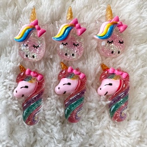 27 mm Kinder Baby Shinny Einhorn Kopf Schaft Nähen Knöpfe, glitzernde Cartoon Kleidung Zubehör, Näh- und Kinder Bastelbedarf, DIY-Deco-Versorgung
