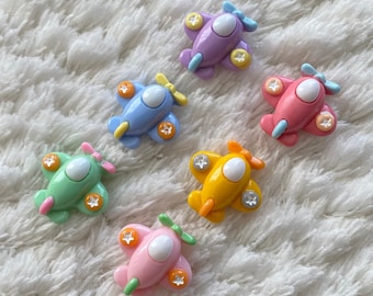 Lot De 6 Boutons Licorne 22mm Rose - Attache Dos Pour Créations DIY