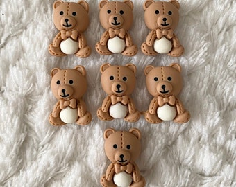 19mm Kinder Baby Harz niedlichen minimalistischen braunen Cartoon Bär Schaft Knöpfe, Tier Kleidung Accessoires, Kinder Handwerk Versorgung, Nähzubehör