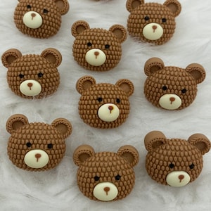 Botón de dibujos animados de oso lindo de resina para niños y bebés, botón de costura lindo, botón de ropa para niños, accesorios de ropa de bricolaje, álbumes de recortes, accesorios de bricolaje