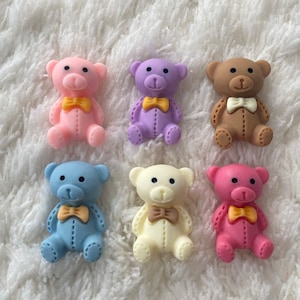 13mm 22mm Bambini Bambino Resina Colorato Orso Adorabile Fiocco Bottoni da cucire, Abbigliamento per bambini Camicetta Giacca Accessori, Progetto di abbigliamento fai da te
