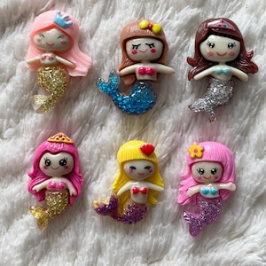 15mm-25mm Kids Baby Colorful Cute Kawaii Glitter Mermaid Girls Shank Sewing Buttons DIY Clothing Accessories Sewing and Kids Craft Supply