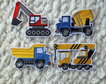 Lot De 20 Tampons Camions De Chantier – Motifs Engins – Plastique – Pour Scrapbooking, DIY, Fêtes Enfant