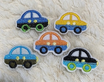 2CM Kids Baby Embroidered Cute Iron-On Colorful Mini Car Clothes Patches, Sewing Supply, Clothes and Hat Patches, DIY Project