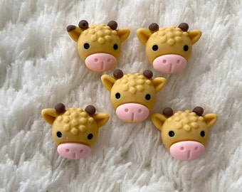 13mm Kids Baby Animal Cartoon Giraffe Head Shank Sewing Button DIY Crochet Children Minimalist Clothing Project Sewing and Kids Craft Supply