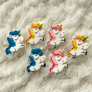 17mm Girls Baby Acrylic Colorful Cute Unicorn Shank Sewing Buttons DIY Children Animal Blouse Jacket Project Sewing and Kids Craft Supply