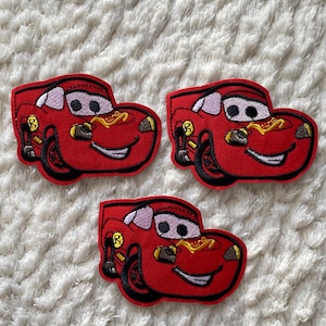 6CM Kids Baby Boy Emroidery Character Red Car Cartoon Iron On Patches, Jacket Hat Bag Clothing Deco Sewing and Kids Craft Supply DIY Project