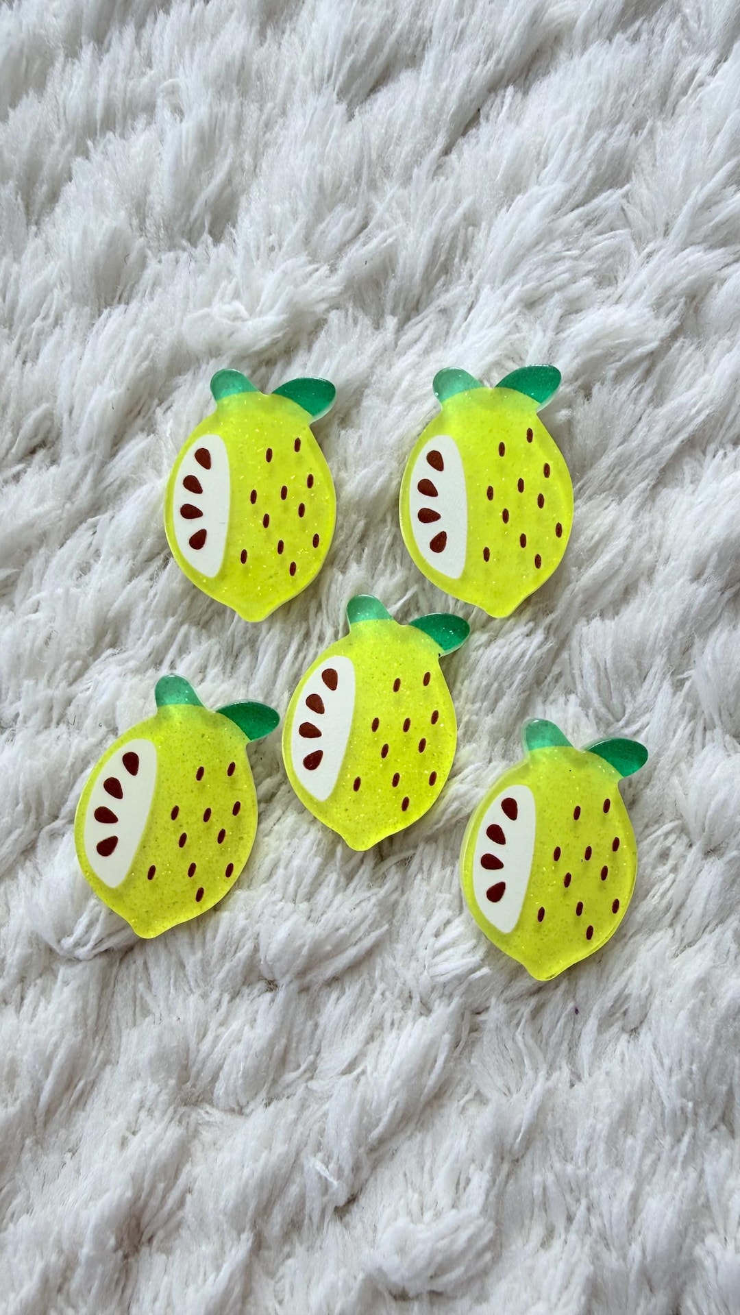 Cartoon Yellow Lemon Fruit Shank Sewing Buttons DIY Crochet Clothing ...