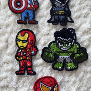 5-7CM Kids Baby Iron On Embroidery Cool Super Hero Character Cartoon Jacket Clothing Decor Patches DIY Project Sewing and Kids Craft Supply
