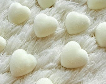 Ivory White Flocked Fuzzy Heart Soft Velvet 3D Shank Sewing Buttons, DIY  Elegant Clothing Blouse Jacket Project, Craft Supply