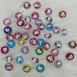 Kinder Baby 10 mm gemischte Kitty Katze runde Nähen Schaft Knöpfe DIY Kleidung Projekte Kinder Tier Zubehör, Kinder Handwerk und Nähen Versorgung
