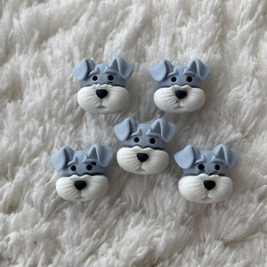 Bottoni da cucito in resina per bambini, da 16 mm, a forma di cane kawaii, con gambo, bottoni per abbigliamento per bambini, progetti fai da te, cucito e articoli per l'artigianato per bambini.