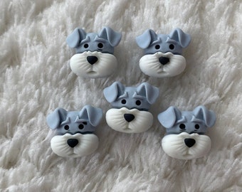 Bottoni da cucire con gambo di cane Kawaii in resina per bambini da 16 mm, bottoni per animali di abbigliamento per bambini, progetti fai da te, accessori per forniture per cucire