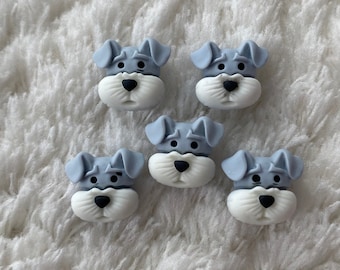 Boutons de couture à tige de chien Kawaii, résine pour bébé et enfants 16 mm, boutons animaux pour vêtements pour enfants, projets de bricolage, accessoires de fournitures de couture