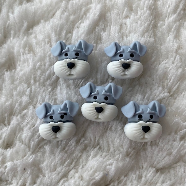 Botones de costura de vástago de perro Kawaii lindos de resina para bebés de 16 mm, botones de animales para ropa para niños, proyectos de bricolaje, accesorios de suministro de costura