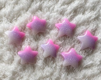 Enfants bébé mignon 20 mm Kawaii résine paillettes étoiles tige colorée boutons de couture, mignons boutons de couture de vêtements pour enfants, bricolage accessoires vestimentaires