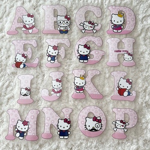 Letras del alfabeto rosa de gatito para niños, bebés y adolescentes, de 7 cm, para transferencias térmicas, proyectos de bricolaje, accesorios de ropa, costura y manualidades para niños