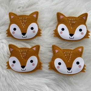Kinder Baby Senf Gelb Gepolsterte Cartoon Fuchs Nähen Patch, Handgemachte Tier DIY Kleidung Kopfbedeckung Zubehör Nähen und Kinder Handwerk Versorgung