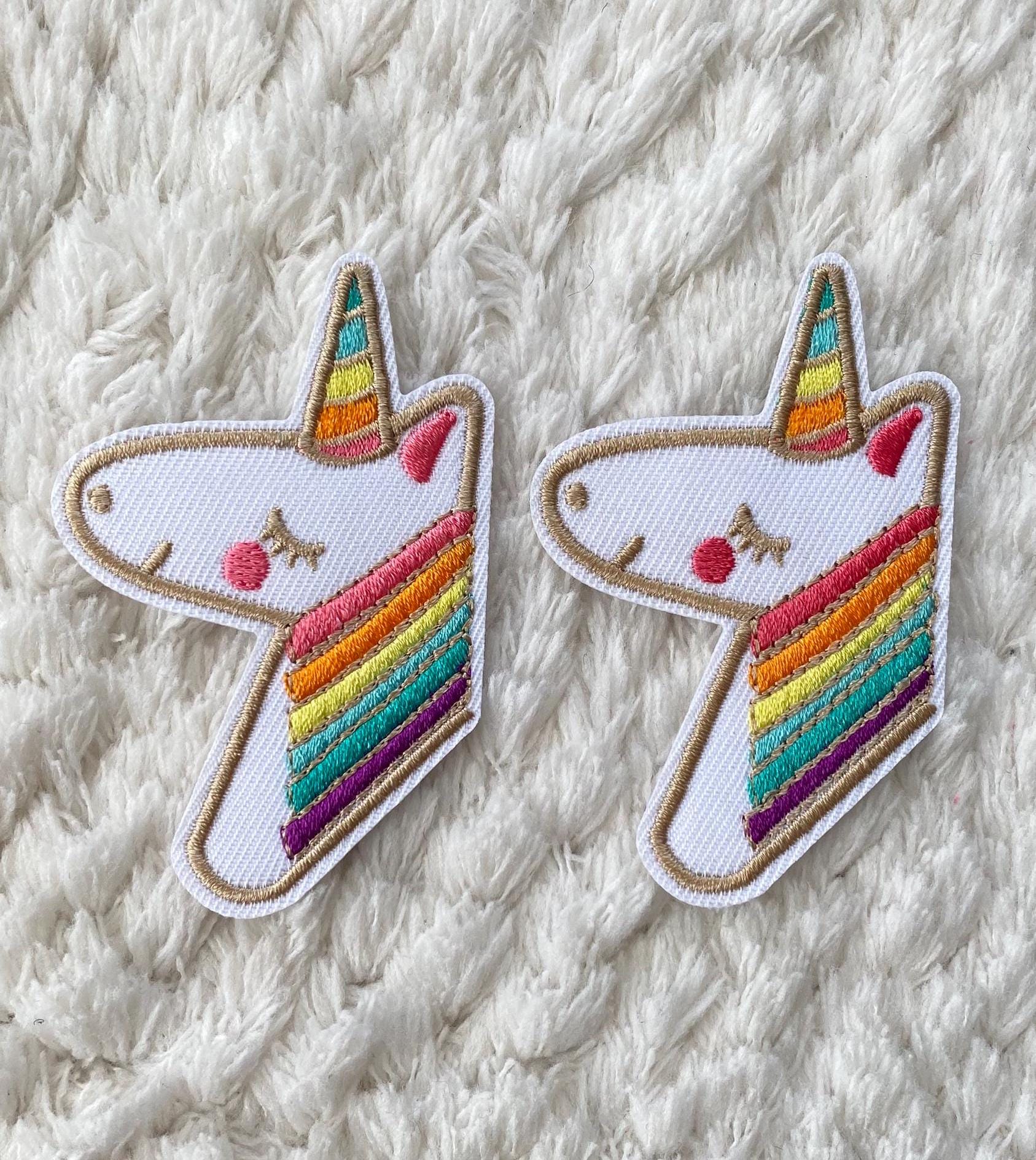 Parches Termoadhesivos De Unicornio Para Ropa - 3 Unidades, Tela Bordada, Para Decorar Bolsos, Libretas, DIY
