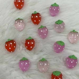 Kids Baby Resin Strawberry Glitter Sparkle Sewing Shank Buttons, Pink Lilac Red Buttons, Diy Clothing Accessories, Scrapbooking Accessories