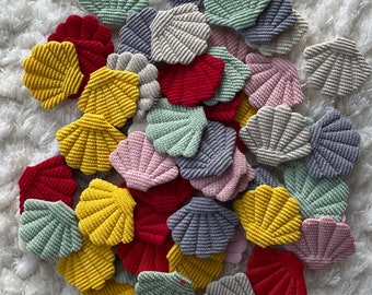 3CM Kids Baby Cute Padded Colorful Shell Clothing Patch, Children Sealife Animal Applique Clothing Accessories, Kids Craft and Sewing Supply