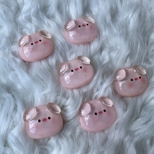 botones lindos de la caña de la resina del mini cerdito del bebé de los niños de 17m m, botones de los niños de la ropa del cerdo de la historieta