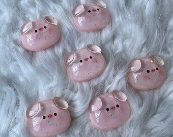 17mm Kids Baby Cute Mini Piggy Resin Shank Buttons, Cartoon Pig Clothing Kids Buttons