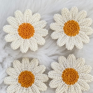 Toppa ricamata da cucire a forma di margherita bianca da 5 cm per donne e bambini, fai da te, progetto di abbigliamento fatto a mano in 3D, accessori per scrapbooking, cucito e artigianato