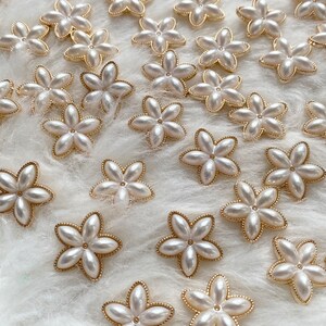 20 Pcs Faux Pearl Heart Buttons - Gold Metal Shank Back, 18mm Sewing Buttons For Blouses, Crafts - View #12