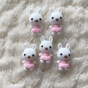 21mm Kids Baby Adorable Little White Rabbit Shank Sewing Buttons, Children Animal Bunny Clothing Accessories, Craft Supply, Sewing Supply